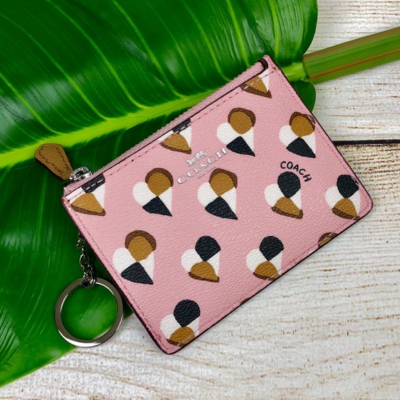 Coach Handbags - COACH • MINI ID SKINNY WITH CHECKER HEART PRINT